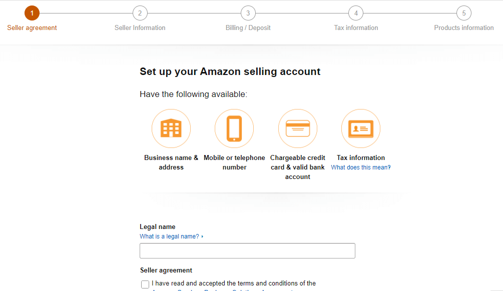 amazon seller account setup